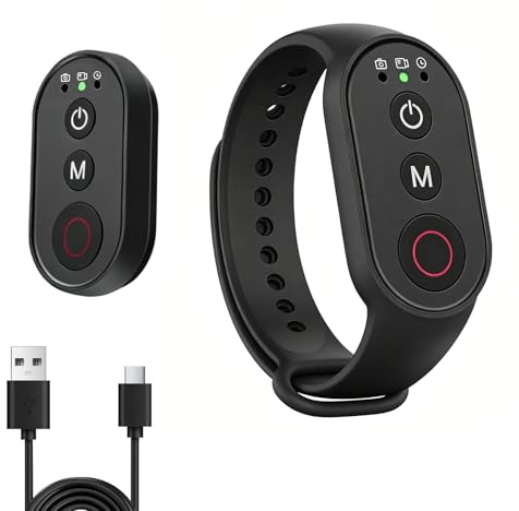 7JI Bluetooth Fernbedienung kompatibel mit DJI Action, Insta360, GoPro Hero | DJI Action 4/5/6/OSMO, Insta360 X3/4/5/ACE/GO3, GoPro HERO 11/12/13, Phone Universal, 50m Reichweite, 40H Akkuleistung