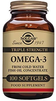 Solgar Triple Strength Omega 3, Supports Brain and Eyes, Heart Health Friendly, Fish Oil, Brown, 100 Count (Pack of 1)