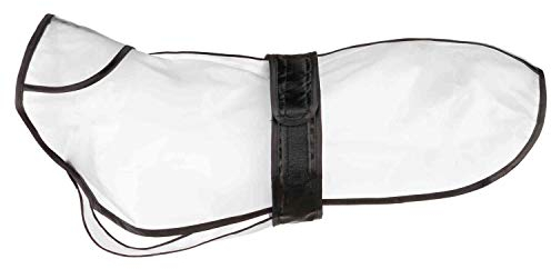 TRIXIE Regenmantel Tarbes für Hunde L transparent – Hunde-Regenjacke mit reflektierenden Elementen für mehr Sicherheit im Dunkeln – bequem & verstellbar - 3006