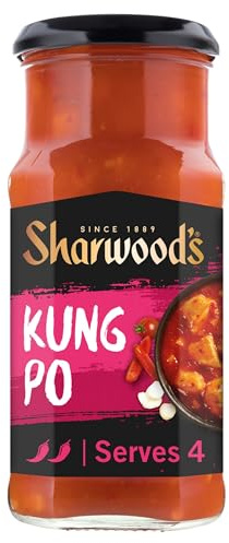 Sharwood's Kung Po Sauce, Sweet & Sticky Stir-Fry, 425 g Jar (1-Pack) | Delicious Sweet & Sticky Sauce, Perfect for Stir-Fry, Marinade, Asian Cuisine