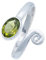 Ring 925 Silber Peridot leuchtend grüner Stein größenverstellbar Edelstein echt Silber Damen Sterling Silber Geschenk (MRV-064-59)