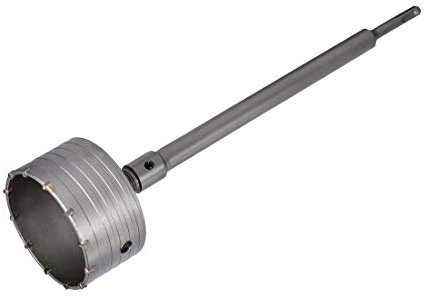 sourcing map Wall Hole Drill Bit 105mm Concrete Cement Stone Hole Saw Cutter 340mm Drilling Depth Round Shank with Connecting Rod Drill for SDS X4 Impact Drill