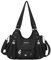 Angel Barcelo Damen börsen und Handtaschen PU Leder Schultertasche Mode Hobo Taschen für Mädchen, Schwarz (schwarz), EinheitsgröÃŸe