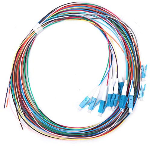 Fafeicy 1.5m Câble Fibre Optique, 12 brins, Rallonge Fibre Optique, Modalità Singola Lc/Upc per Rete Locale in Fibra Ottica, Strumentazione