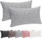 Selfitex 2er Set 30x50 cm, Sofakissen mit Füllung und Bezug, Dekokissen, Kopfkissen mit weicher Kissenfüllung, stilvolle Kissen Deko, robuster Polsterstoff, hochwertiges Couch Kissen (Grau)