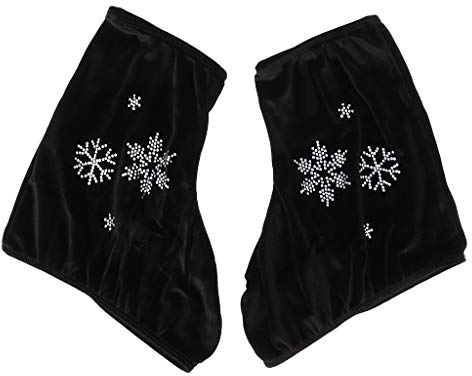 chiwanji Kind Erwachsener Skating Boot Cover Hockey Schlittschuhe Überschuhe Glänzende Wachen, Schwarz-XL