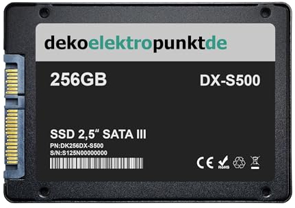 dekoelektropunktde 256 Go Disque Dur SSD Convient pour MSI MPG Z390 Gaming Pro Carbon Carte mère, Remplacement Alternatif 2,5 SATA3