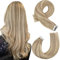 Moresoo Tape Extensions Echthaar Blond Echthaar Extensions Tape Dicke Haare Nahtlose Tape in Extensions Echthaar #16/22 Dunkles Goldblond Gemischt mit Mittelblond 20 Stück/50G 50 cm