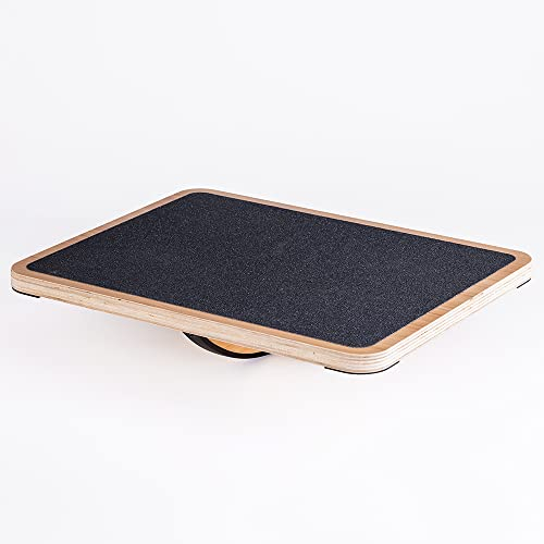 StrongTek Professional Wooden Balance Board mit gekreuzter Hartholzbasis, Advanced Rocker Board für Kernkraft, Stabilitätstraining, Schwieriges Balancing Board, Unterstützung 360°-Rotation