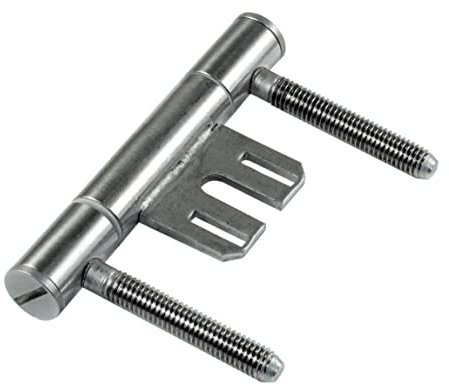 SN-TEC Standard Türband Set 3-teilig für Holztüren mit Stahlzargen, Rolle 15mm, Stift 8mm (2 Stück, Edelstahl matt)