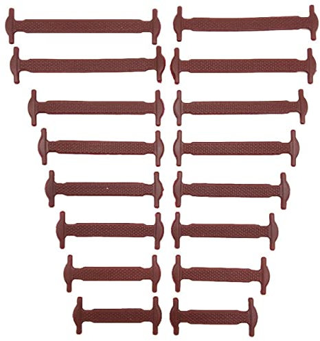 AONAT Lacci elastici in silicone,Lacci Silicone Impermeabile, ricambio per lacci,No Tie Lacci per scarpe per bambini e adulti,No-tie lacci delle scarpe Per Adolescenti E Sportivi-Marrone
