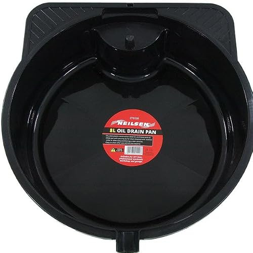 Neilsen CT5120 8L Oil Drain Pan Durable Plastic with Pouring Lip