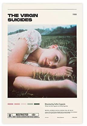 TSALF Kunstwerk Malerei Leinwanddrucke Kein Rahmen Leinwand-The Virgin Suicides Sofia Coppola Retro Minimalisten 60x90cm