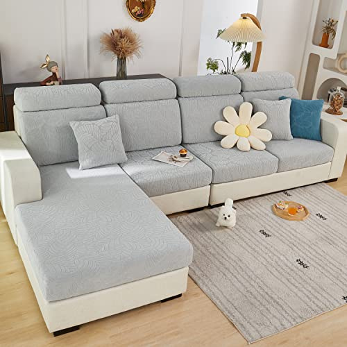 MINGPINHUIUS Sofa Sitzkissenbezug Stretch Sofabezug, Universal Elastisch Sofa Seat Cover, rutschfest Sofa Überzug Schonbezug für Sofakissen L-Förmig Chaiselongue Möbelschutz