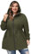 Hanna Nikole Regenjacke Damen Wasserdicht Leicht Outdoorjacke Windbreaker Regenmantel ​Windjacke Wandern Regenjacken Armeegrün 50