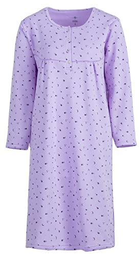 Zeitlos Camisón térmico para mujer, invierno, suave, botones de frutas, M-2XL