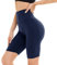 DDOBB Damen Radlerhose High Waist Kurze Sporthose Bauchweg Shorts Blickdicht Knielang Sportshorts Unterhosen Leggings Sommer für Sport Yoga Gym(6-Navy, S-M)