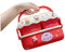 Yililay Lugar cajas con 3 compartimentos y pegatinas, caja de bento para niños y niñas Kawaii Lunch Container Sandwich Box Box para acampar