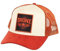 New Era Bronx Patch White Orange A-Frame Adjustable Trucker Cap - One-Size