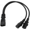 HangTon UPS - Cable de alimentación PDU divisor en Y, cable de extensión IEC320 C14 macho a doble IEC 320 C13 hembra para impresora de monitor de computadora, 3 clavijas, 40 cm