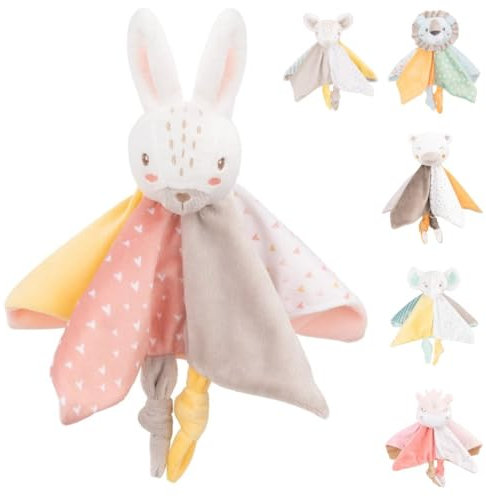 Kikkaboo Baby Schmusetuch Doudou, Rassel, Kuscheltier, Einschlafhilfe, ab Geburt braun