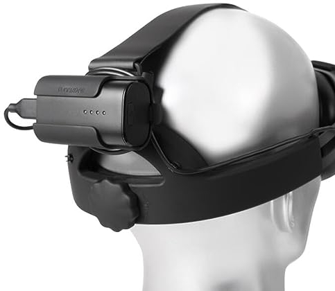 Generic Verstellbares Kopfband und Batteriehalterung Clip Halter für DJI FPV Goggles V2, Schwarz, 1