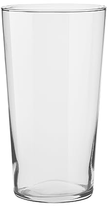 TREND FOR HOME Vase Décoratif Transparent en Verre H: 25 cm | Ø 14 cm | Conique pour Centre de Table Mariage Maison Cérémonie Pampa | Alyssa