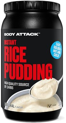Body Attack Rice Pudding Neutral, 1 kg - Veganer Reispudding für Frühstück & Pre-Workout Snack - Hochwertige Energiequelle Dank komplexer Kohlenhydrate - leicht verdaulich