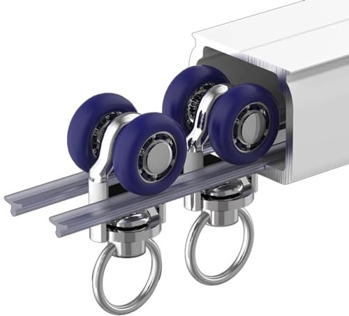 Rail de Rideau, Tringle rideau Blanc Ensemble De Rails De Rideaux-livré Avec Rail, Crochets À Rouleaux, Matériel D'installation-rail De Rideau De Fenêtre Avec Crochets De Rideau En Métal(Wall Mount,5m