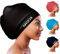Professionelle Badekappe mit langem Haar aus bielastischem Silikon – Größe M/L/XL – Kopfhörer für Pool, Meer und Aquagym – für Sport im Schwimmbad Erwachsene und Mädchen (L, Schwarz)