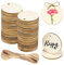 Holzscheiben mit Loch zum Basteln 5cm Runde Holzscheiben Klein Holzanhänger Rund zum Bemalen mit Loch für DIY Handwerk 50 STK