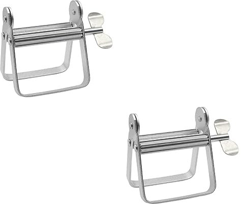 HOMSFOU 2 Pcs Toothpaste Squeezer Pump Automatic Extruder Facial Squeezer for UK Bathroom