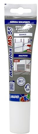 Mapei MAPEFLEX MS 55 Kleb- und Dichtstoff 100 WEISS | hybrid, überstreichbar, hochelastisches Modul | für Innen und Außen, auch auf feuchtem und nassem Untergrund | Tube mit Ausgießer 100 ml