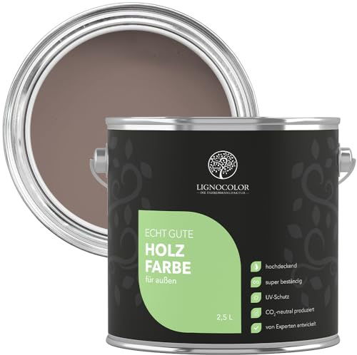 Lignocolor Holzfarbe Außen matt | wetterfeste Farbe für den Außenbereich (Shades matt, 750ml) | hochdeckend & hochbeständig