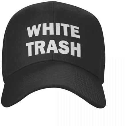 CWCMZDH Baseballmütze Baseballkappe Klassische Unisex White Trash Funny Ghetto USA Baseballkappe für Erwachsene, verstellbar, Papa-Mütze, Herren/Damen, Outdoor-Snapback-Mützen