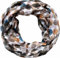 Jeamis Kreis Seide Loop Farbverlauf Frühling Rundschal Rainbow Unisex Sommer Leicht Schal Stola Dots (KreisB Braun)