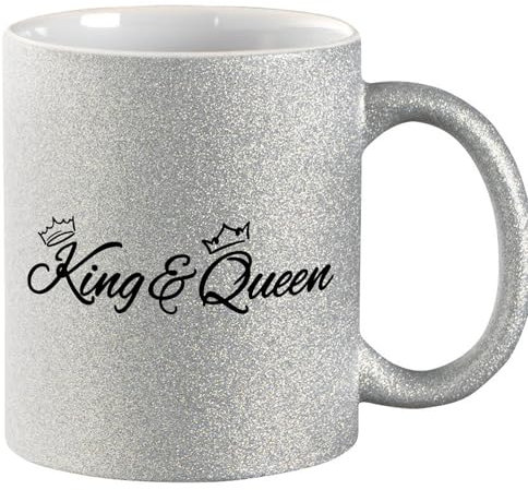 Huuraa Tazza da caffè King & Queen Krone Tazza Regalo Argento 330ml King & Queen Krone Presente