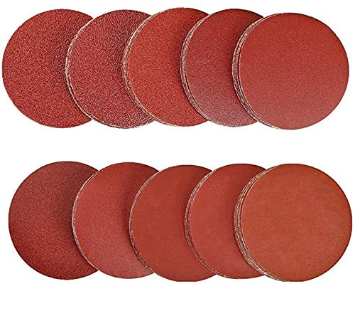 PBDEIOEOE Abrasives Drill Attachment,Wire Brush Wheel Cup, Wire Brush Wheel Cup Sanding Discs Pads 100 Pcs 125 mm 60 mesh Wear-Resistant Sandpaper For Random Orbital Sander Accessories