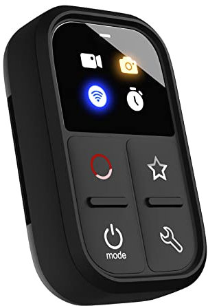 SHUAIGUO Kabellose Fernbedienung für GoPro Hero 12/11/10/9/8/Max, Intelligente Drahtlose Fernbedienung mit LED bunter Bildschirm Eingebauter Akku 50 m Steuerreichweite mit USB Ladekabel