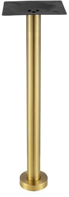 1 Pièce Pied de Table Acier Inoxydable Pied de Support de Table Ø6 cm Jambe de Meuble pour Bureau,Table de Cuisine,Plan de Travail,Table à Manger,Avec Vis,Personnalisable (90cm,Or)