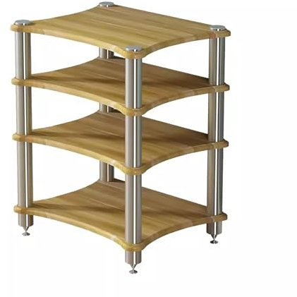 audio rack hifi regal Stereo-Komponentenschrank – Audio-Ständer mit stoßdämpfendem Fuß – Medienständer und Komponentenschrankregal – Plattenspielerkonsole für DVD, Kabelboxen, Spielekonsolen(4 Tier-60