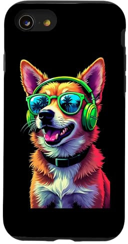 Custodia per iPhone SE (2020) / 7 / 8 Cuffie colorate per cani