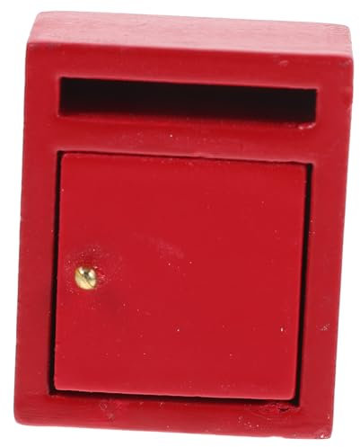 Vaguelly Kleine Mini-Mailbox Dekoration Robustes Holzmodell Für Puppenhäuser Witziges Gartenaccessoire Für Kreative Spielwelten Fördert Geschichtenerzählen Und Soziale Fähigkeiten