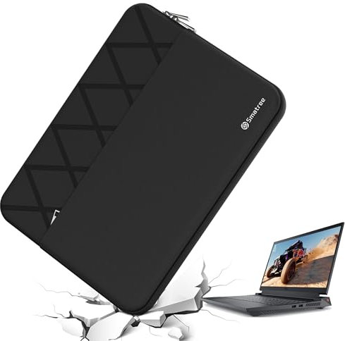 Smatree 15.6 inch Laptop Sleeve for DELL G15 5530/5535, DELL Protective Laptop Case with Accessory Pocket, YKK Zipper, Patended Super Corner Design (E612)