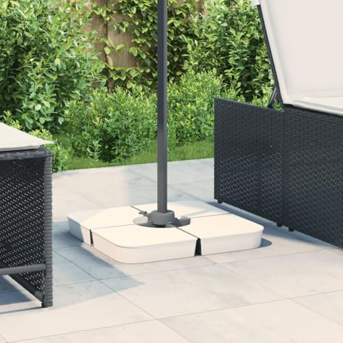 Tidyard Ensemble de Base de Parasol pour parasols à Pied croisé 4pcs PP Fonte Base de Lestage, Pied de Parasol pour Parasols, Support de Parasol pour Terrasse, Piscine, Patio, Jardin, Balcon Style C
