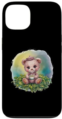 iPhone 13 Teddy bear loves tea Case