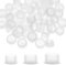 ZEYIYER 60 PCS Salt and Pepper Stoppers, 0.53/0.6/0.63 in Shaker Stoppers Plugs, Reusable Clear Plastic End Cap Replacement for Salt and Pepper Shakers