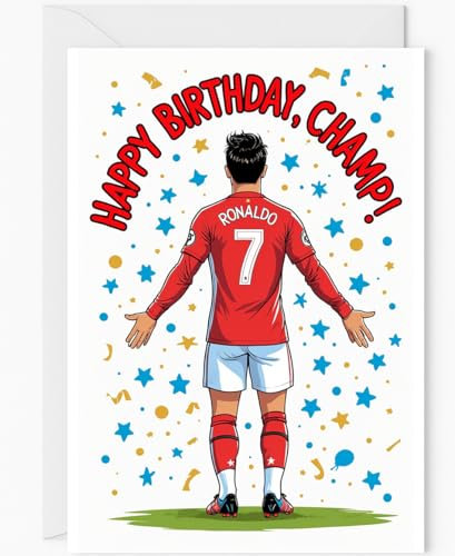 Ronaldo Birthday Card – Sports-Themed Celebration with Number 7 Jersey Design – Football Fan Greeting Card