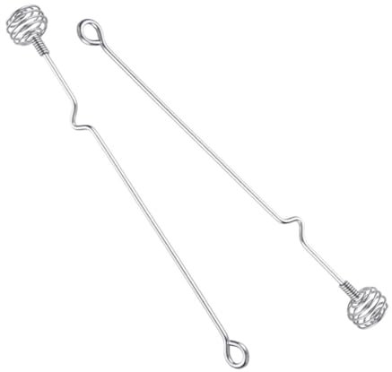 ULTECHNOVO 2 Cucharas Creativas Inoxidable Mezclador De Café Batidor De Huevos Cucharilla De Bar