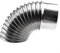 Raccordo a gomito per canna fumaria per stufe, caminetti e barbecue, design in acciaio inox (100 mm)